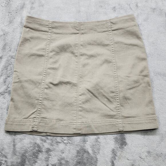 Jolt Dresses & Skirts - JOLT Skirt Womens 11 30W Tan Taupe Khaki Stretch Mini Back Zip Gorpcore Preppy